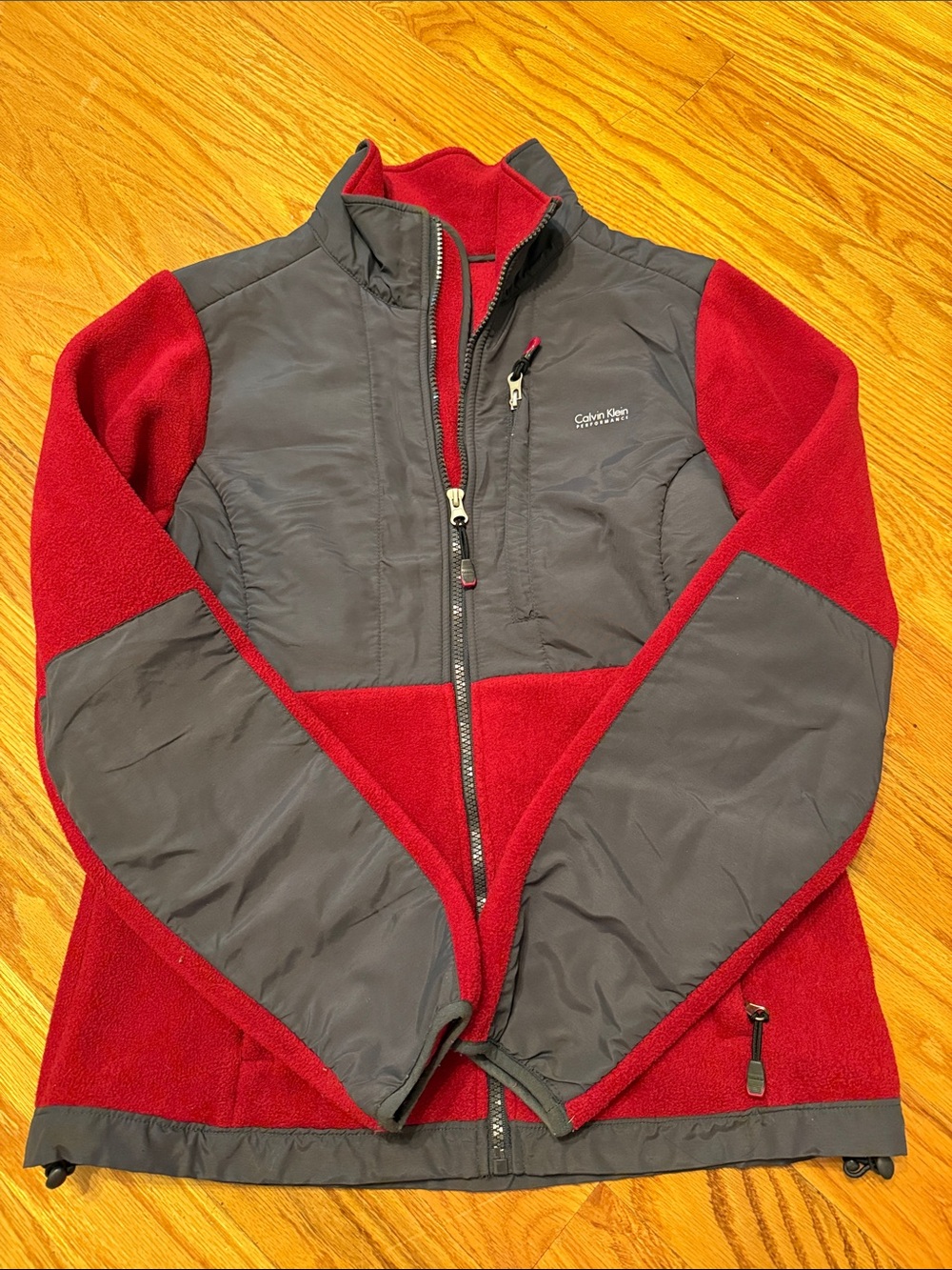 Calvin Klein Performance Red and Gray Utility Jacket